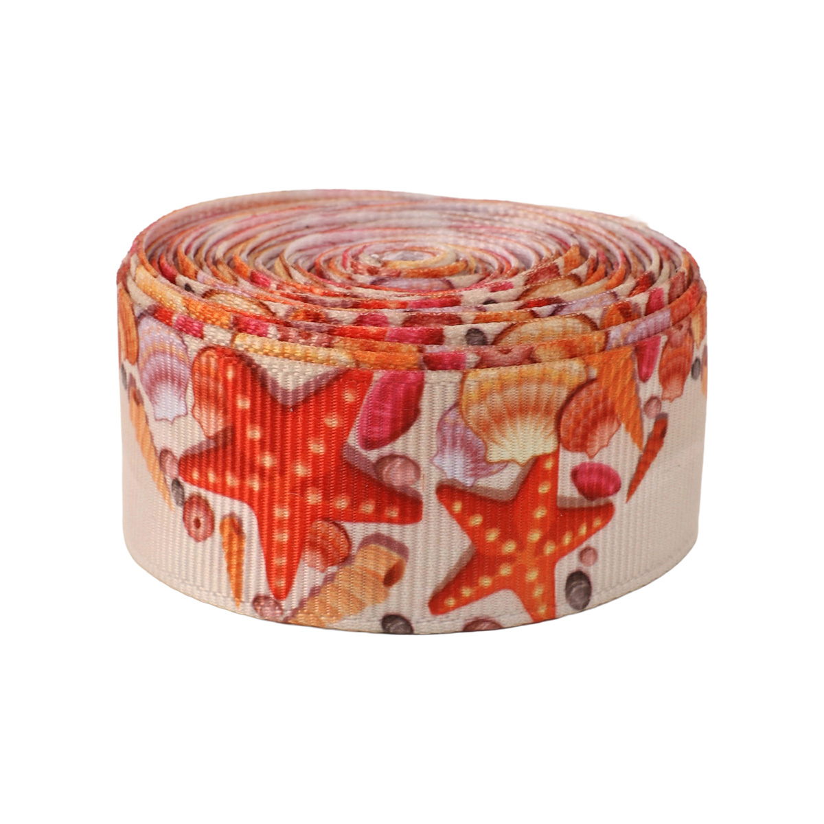 Лента репсовая с принтом Подводный мир ТМ "Шанталь"