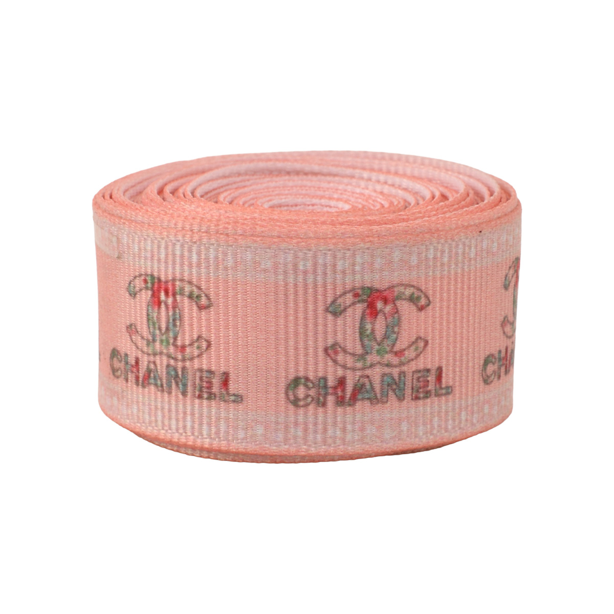 Лента репсовая с принтом Маленькая Шанель ТМ "Шанталь"