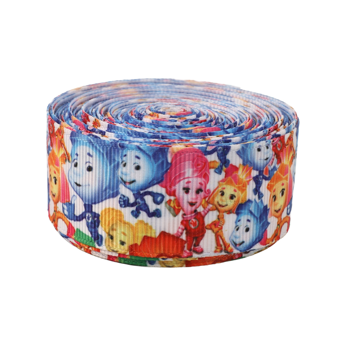 Лента репсовая с принтом Нолик и Симка ТМ "Шанталь"