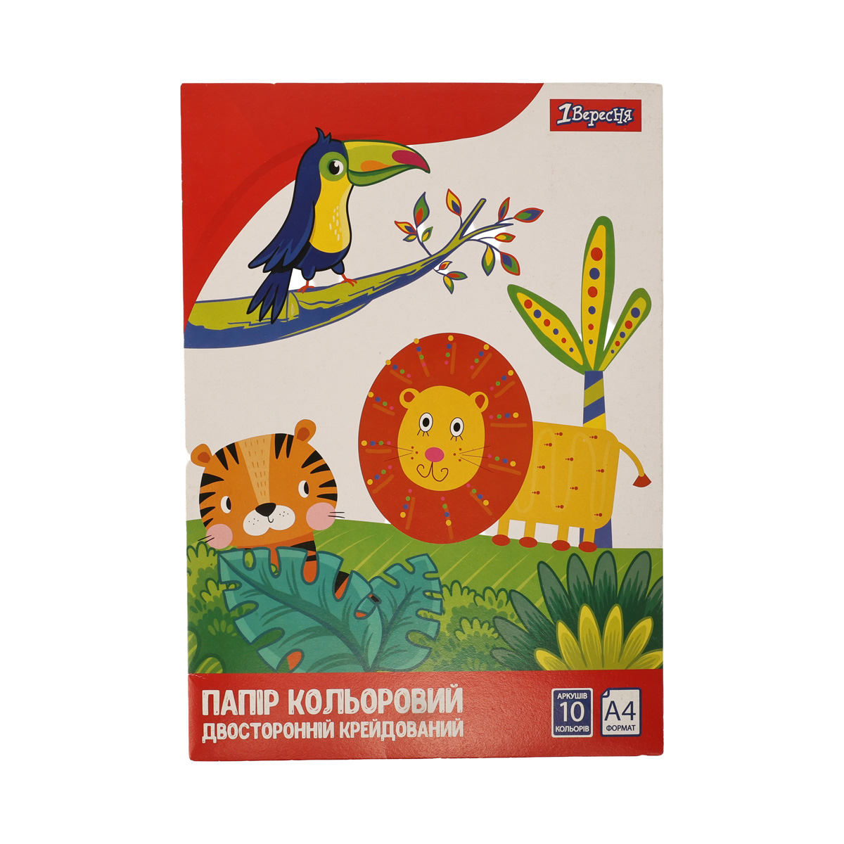 Набір кольорового паперу двостороннього крейдованого А4 (10 арк.), 1Вересня, 953990