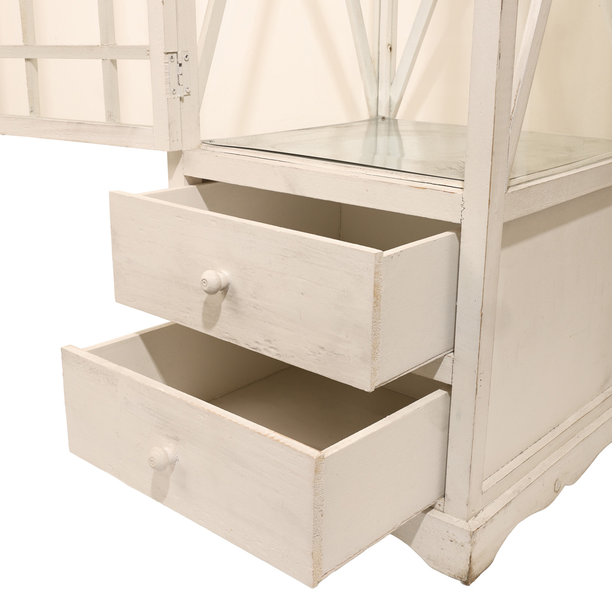 Ліхтар кімнатний дерев`яний "Lina" h=1,4 м, білий, 9821356 3