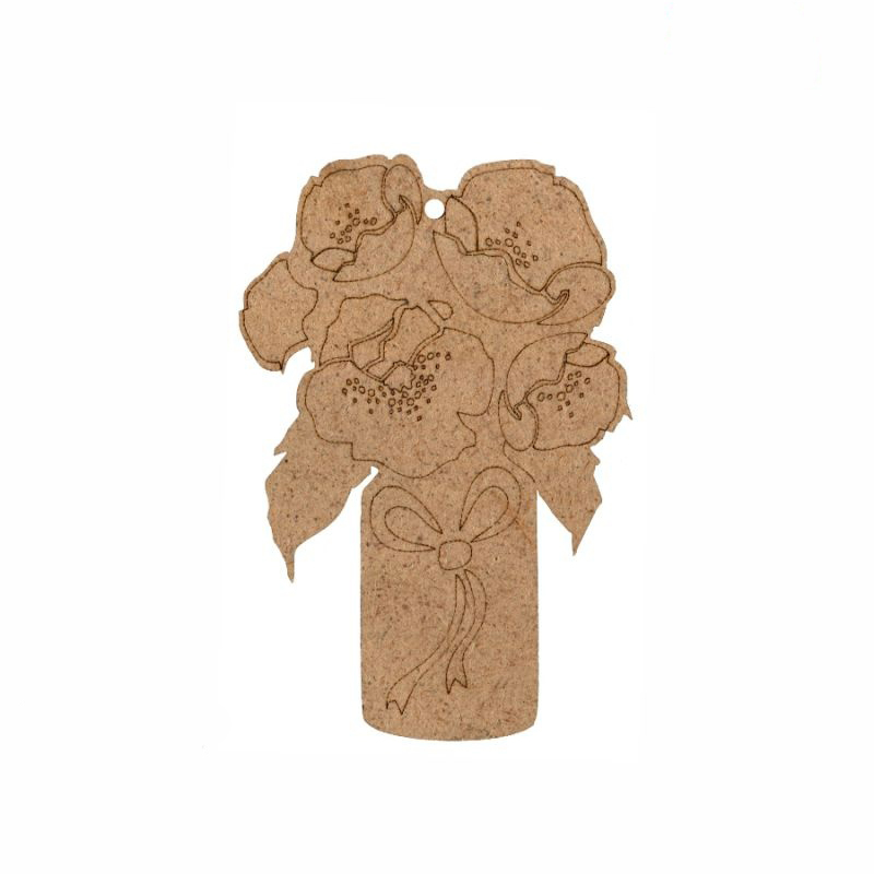 Заготовка Букет цветов 3, ДВП, 6,5*10 см, 1 шт, Rosa Talent (5)