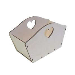 Заготівка дерев’яна Кошик з сердечками, Д99