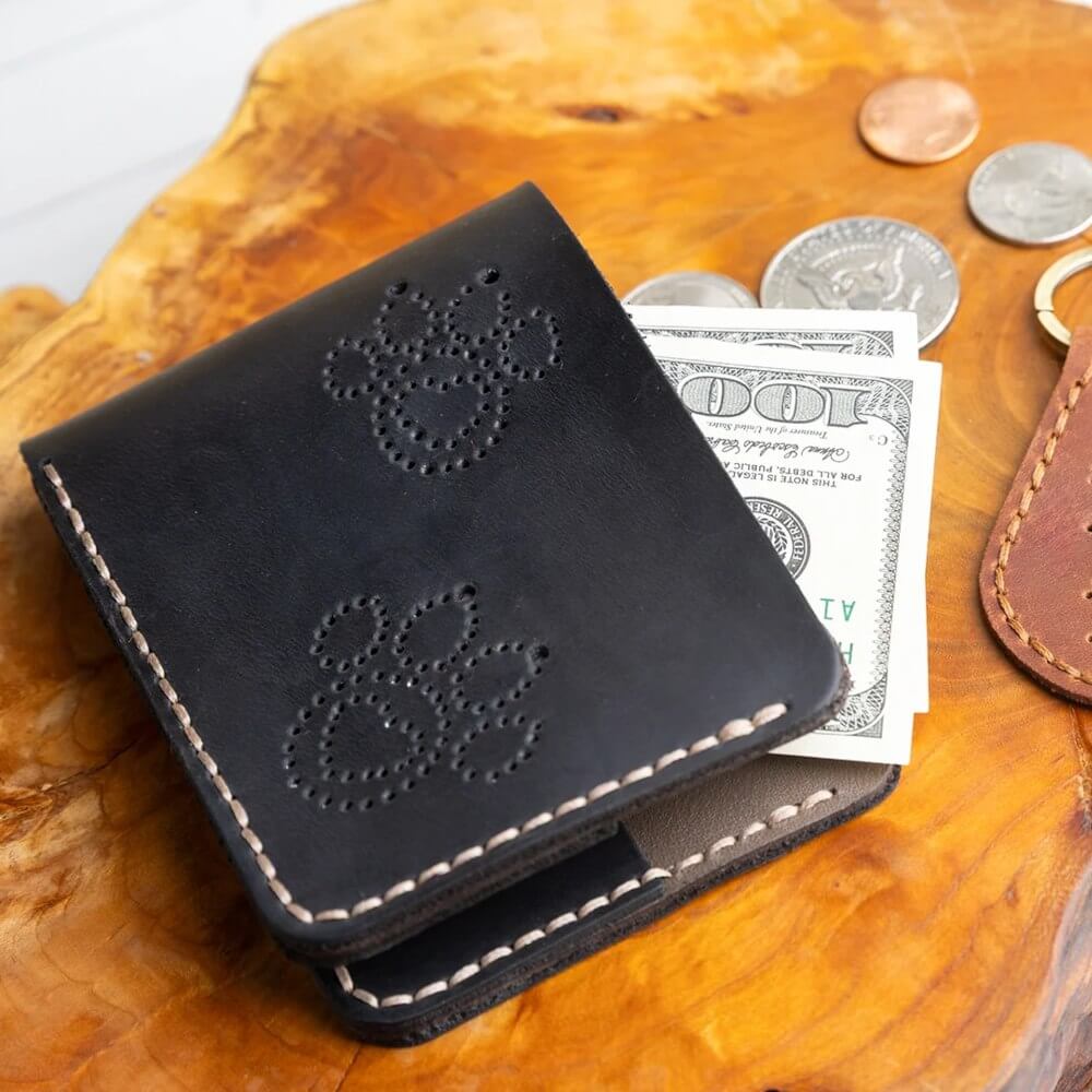 Набір для виготовлення шкіряних виробів "Гаманець", лісовий/коричневий 1