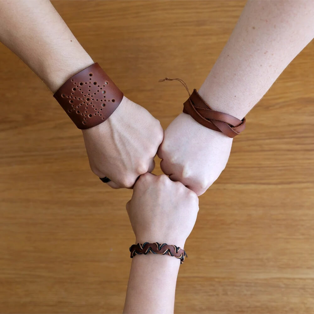 Набір для виготовлення шкіряних виробів "Набір браслетів" 4