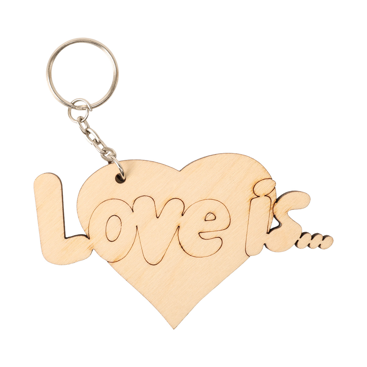 Заготівка дерев’яна Брелок "Love is…", БР2