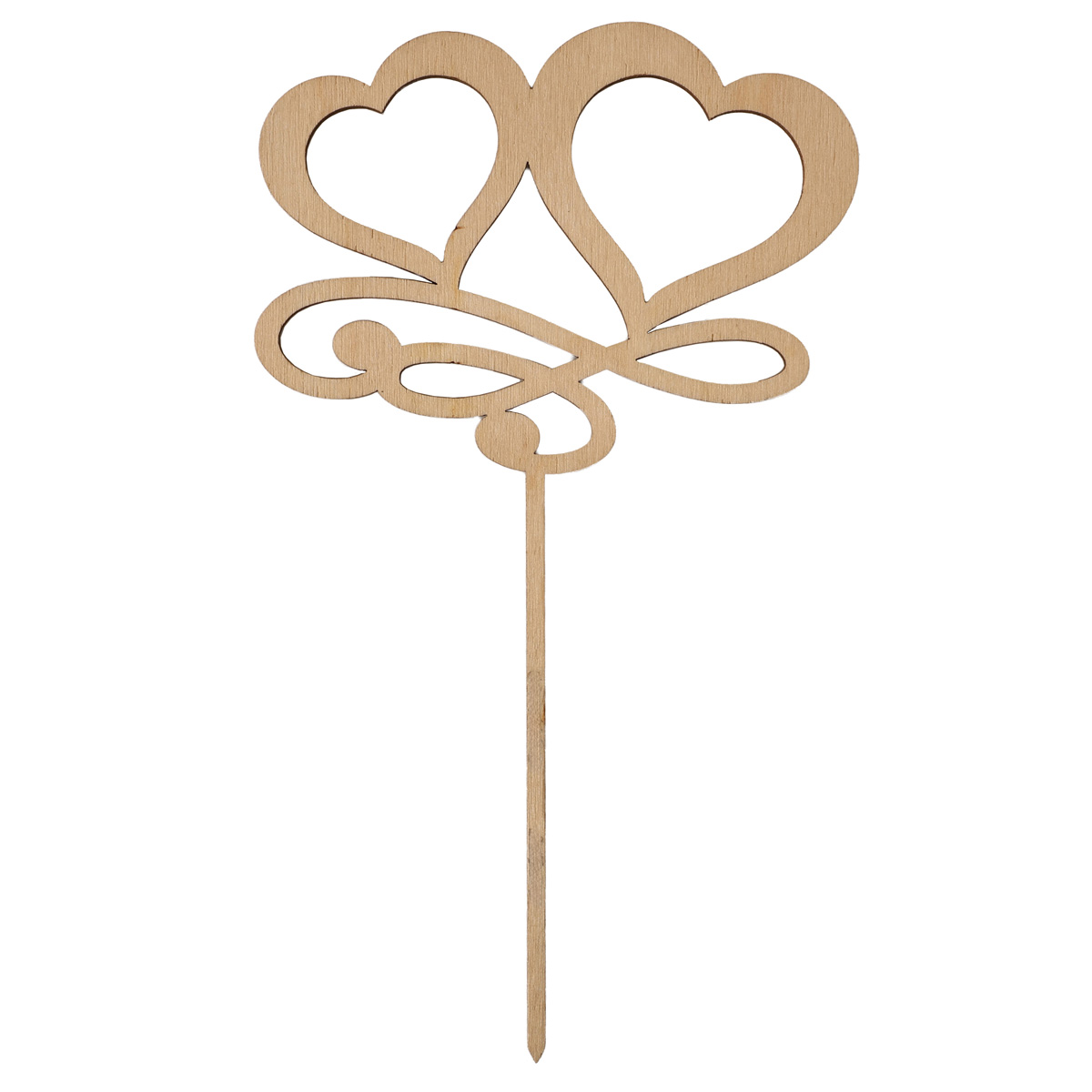 Заготовка из фанеры Топер "Два сердца" 9*12 см, 100801 ArtBober