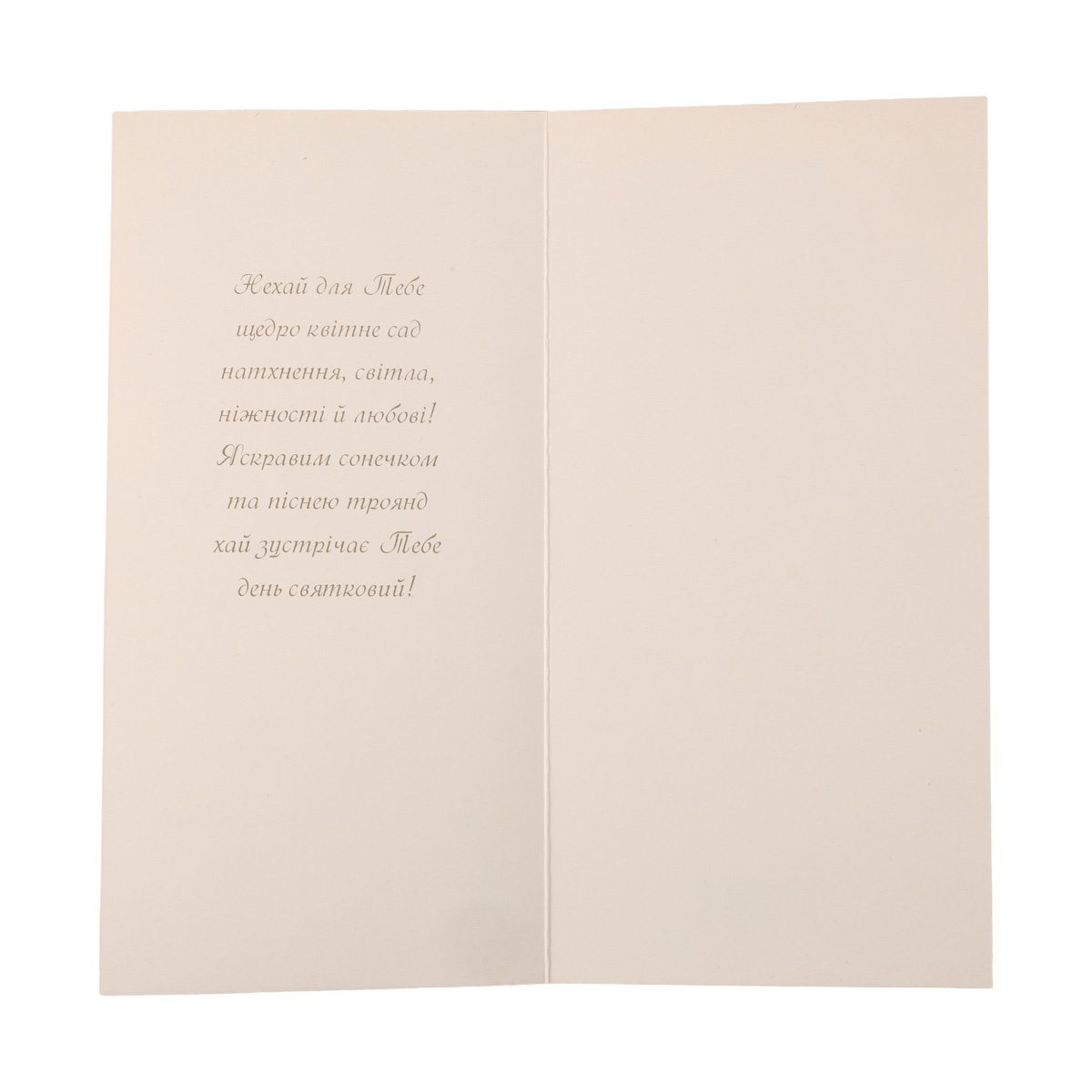 Открытка двойная с брокатом в упаковке Е 14