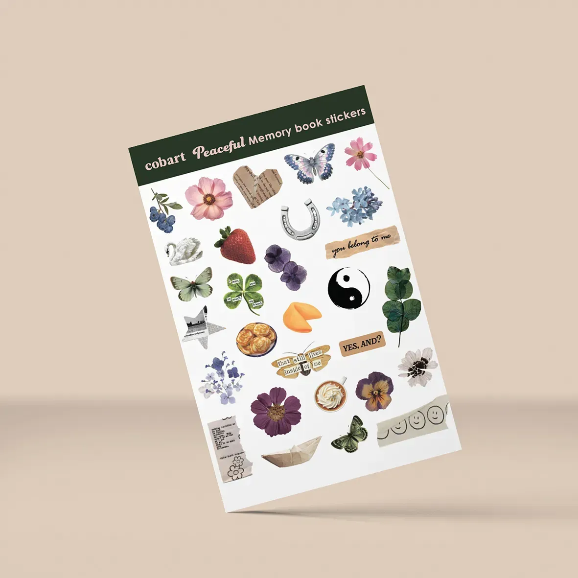 Стікери для альбомів А5 "Peaceful", СS-VS-056, Cobart