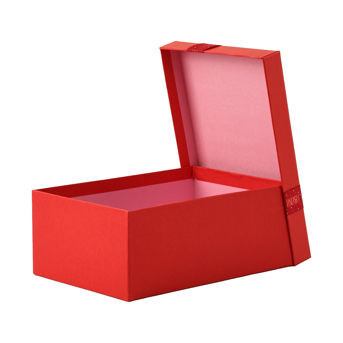 Подарочная коробка прямоугольная, красная с красным бантом, 21*14*8 см, 1103143012 1