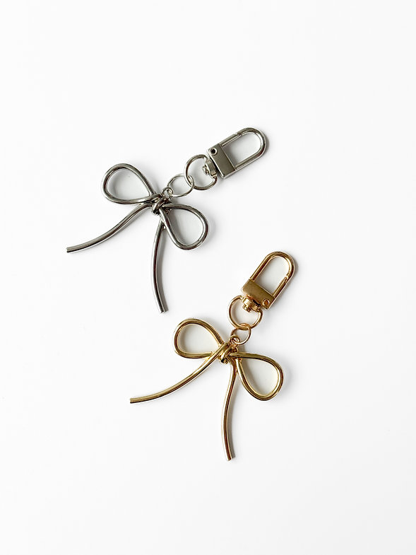 Брелок-підвіска метал бантик золото, BR19 1