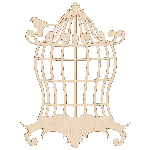 Заготовка деревянная Клетка для птички, 15 см в ассортименте 104 2