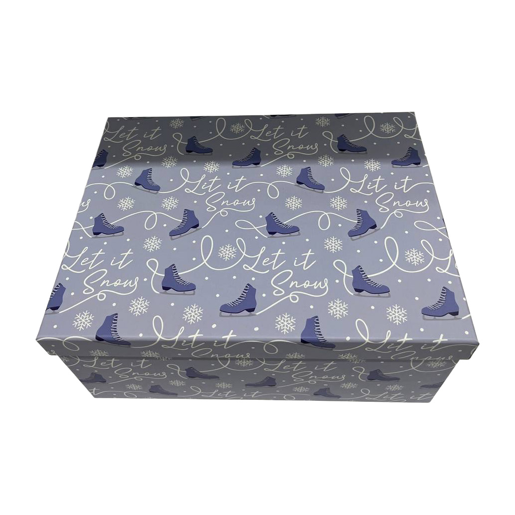 Подарункова коробка прямокутна, Ковзани, блакитна, 33*25,5*14,5 см, 1410046528 2