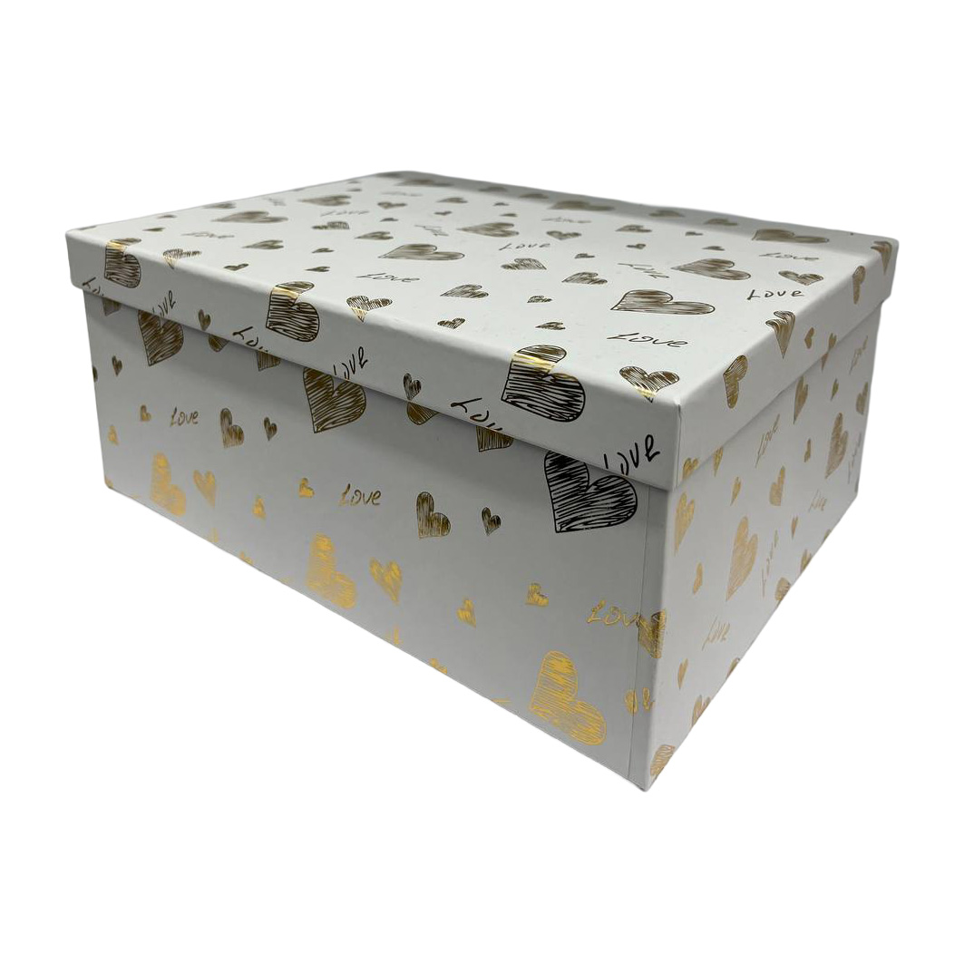 Подарункова коробка прямокутна, біла "Love", 31*23*13,5 см, 1110247807