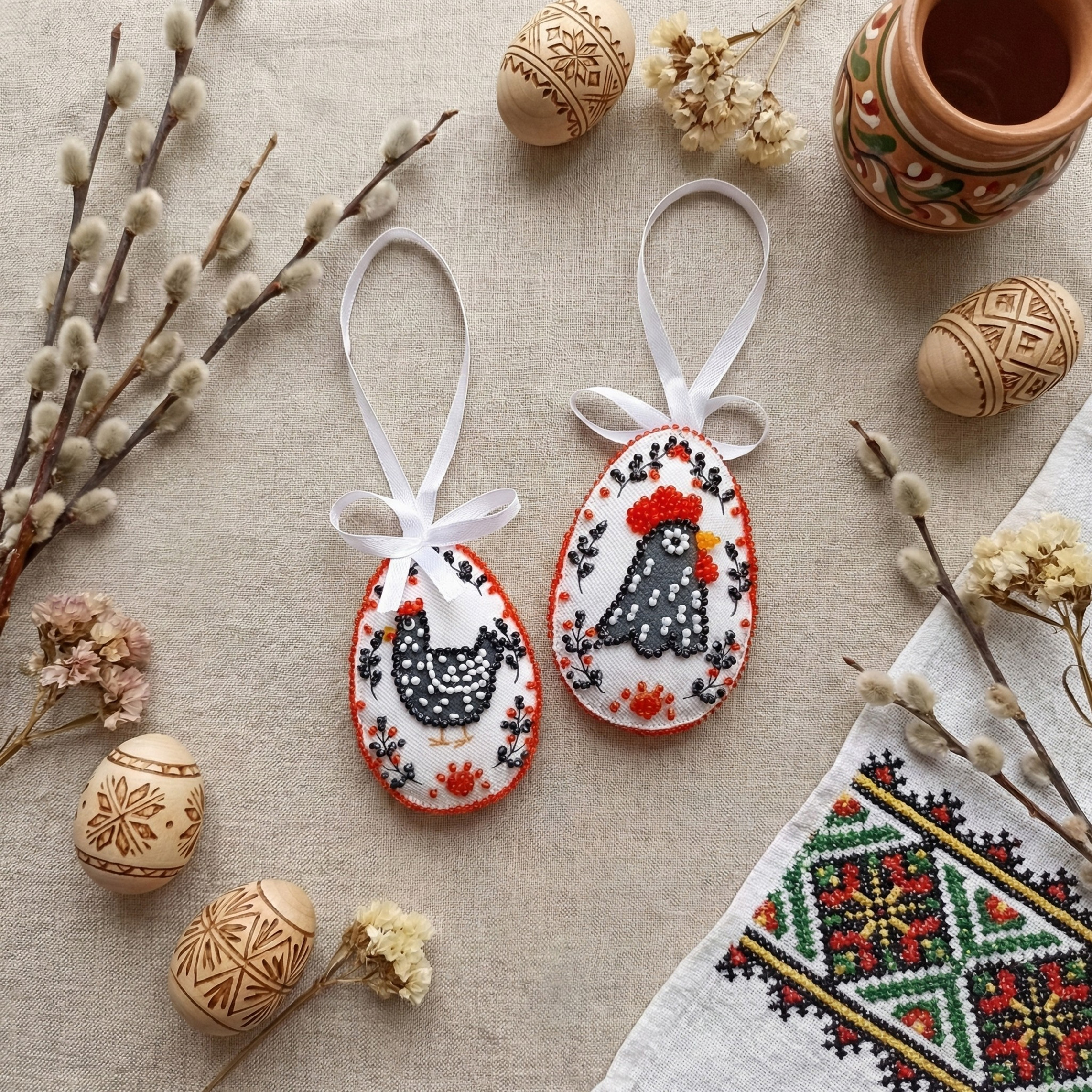 Набір для вишивання бісером інтер’єрної прикраси на натуральному художньому холсті "Домашнє щастя", ABT-059