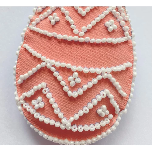 Набір для вишивання бісером інтер’єрної прикраси на натуральному художньому холсті "Пасхальна ніжність", ABT-057 5