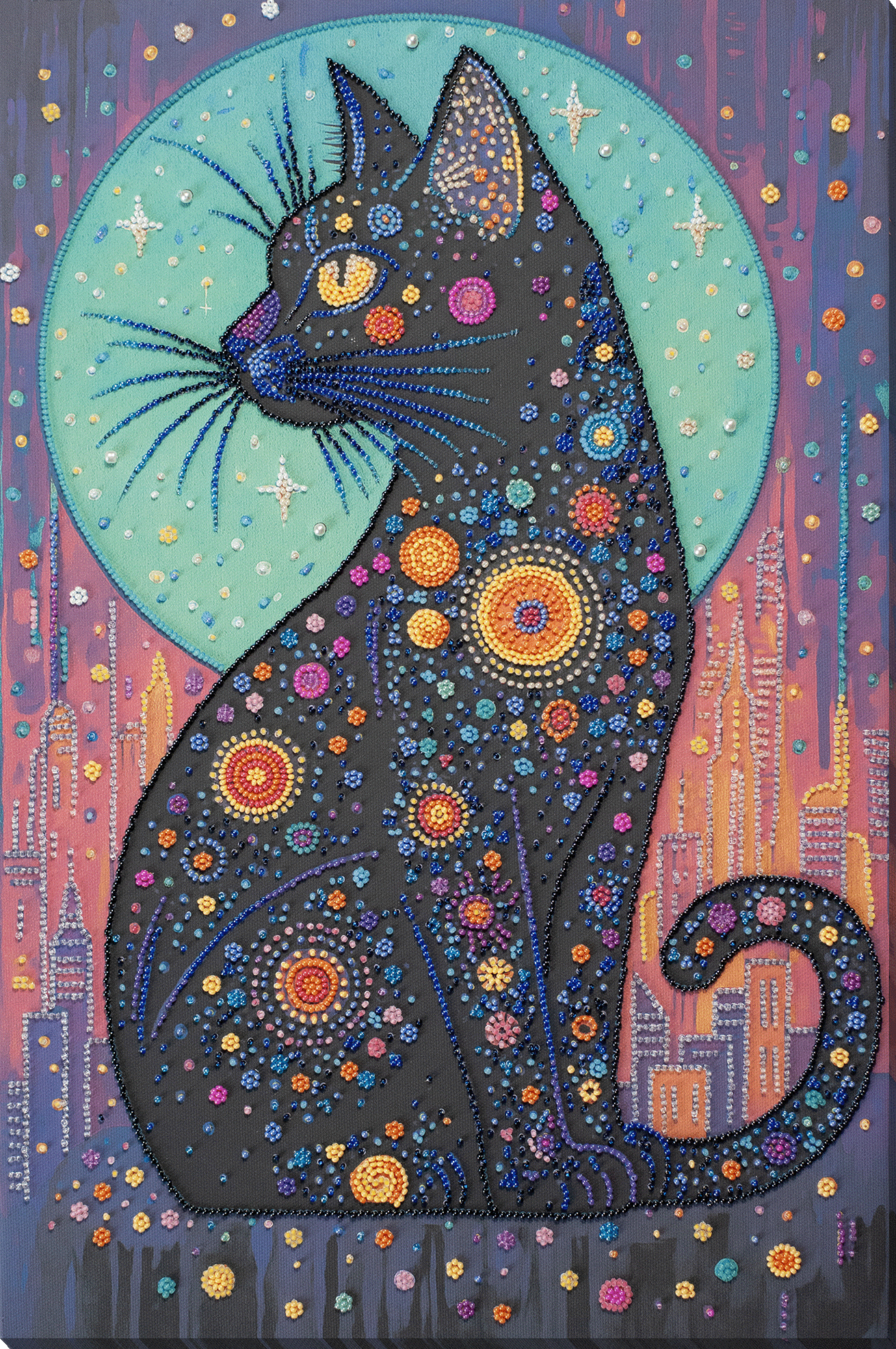 Набір для вишивання бісером на натуральному художньому холсті "Зоряний погляд", AB-967