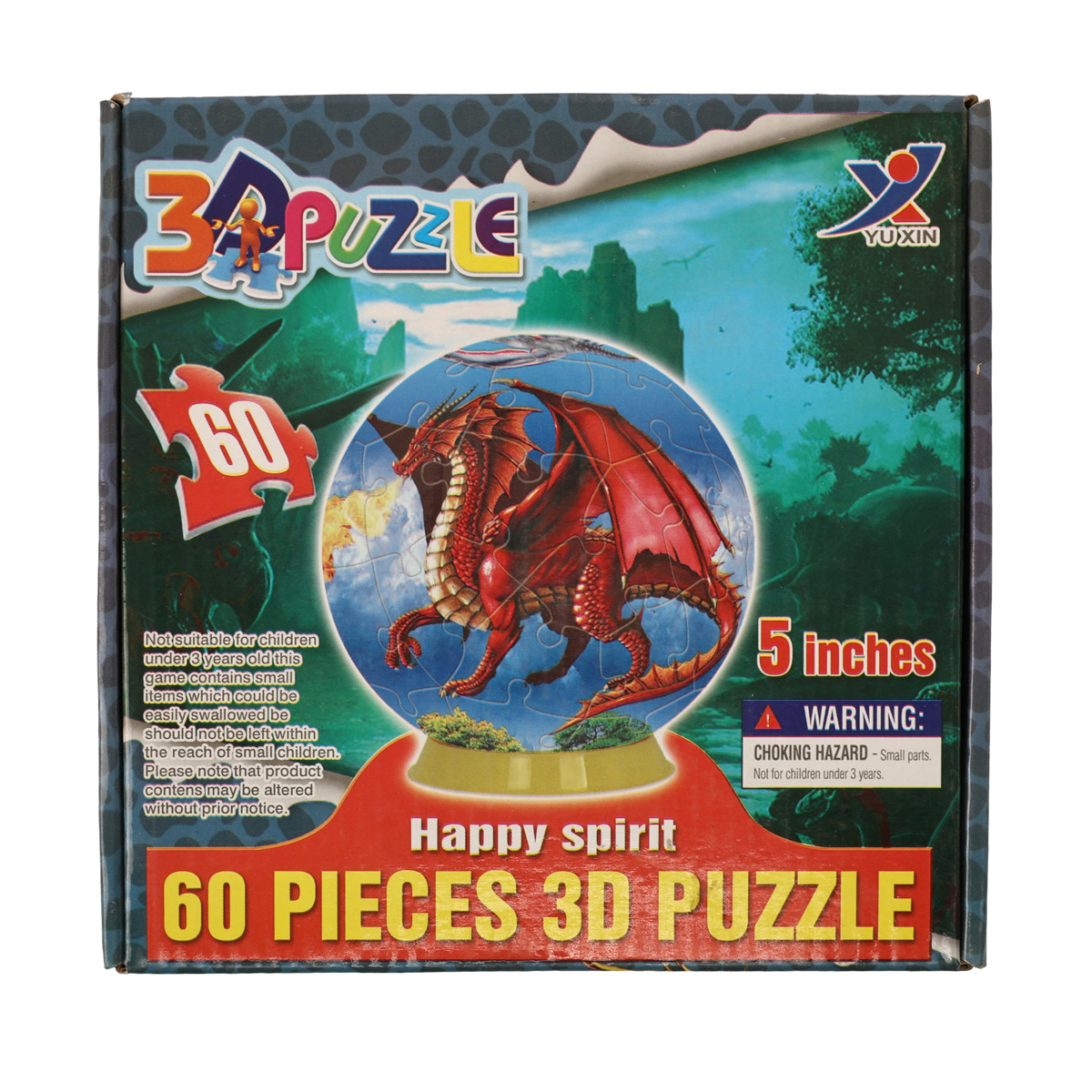 Пазлы 3D Шар "Дракони", 229704YT