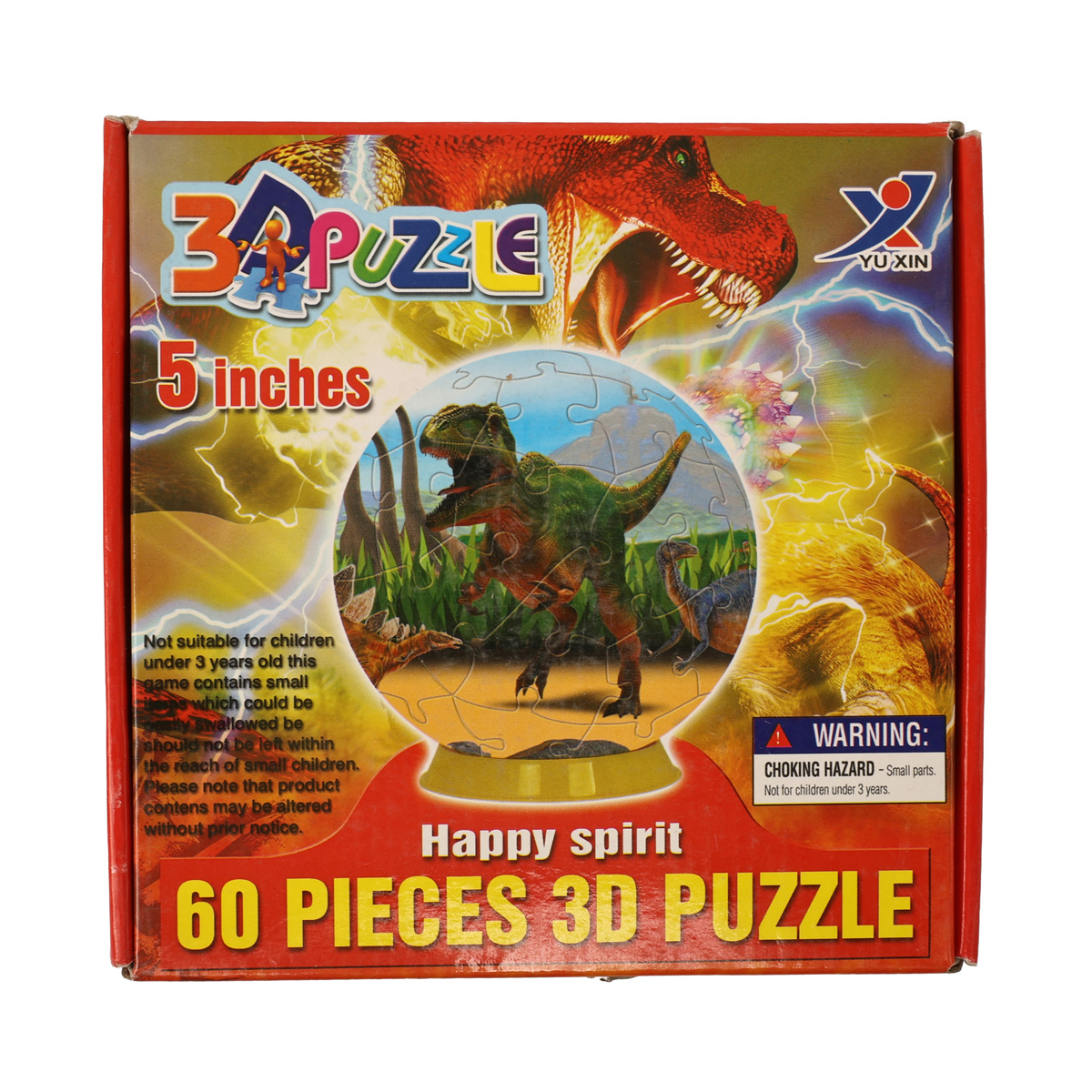 Пазлы 3D Шар "Динозаври", 229705YT