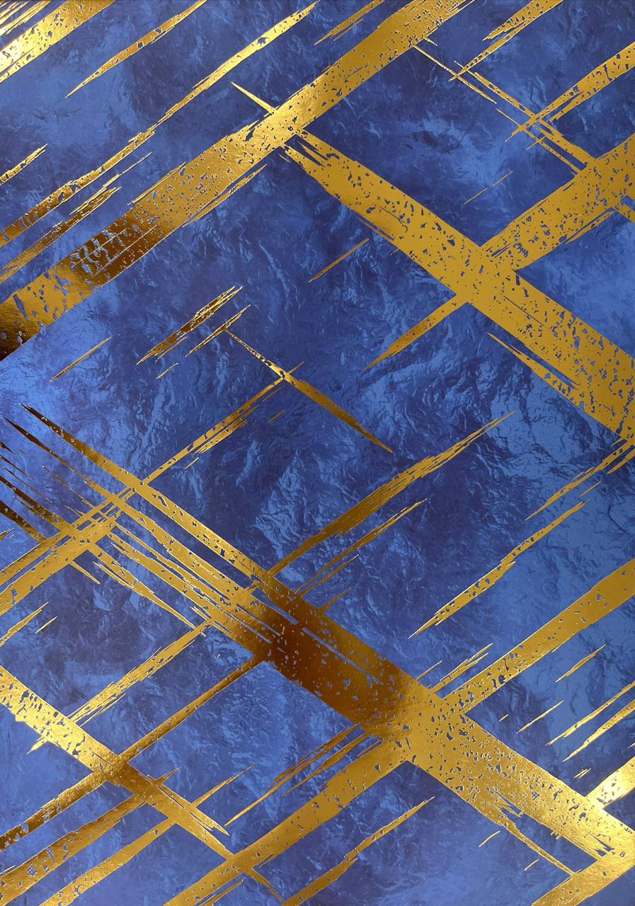 Подарункова коробка прямокутна, синя, "Золоті перетини", 29*22*12,5 см, 1110082216 2