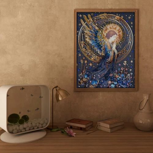 Набор для вышивки бисером на натуральном художественном холсте "Страж небес", AB-939 1