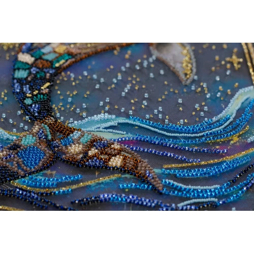 Набор для вышивки бисером на натуральном художественном холсте "Властелин глубин", AB-942 1