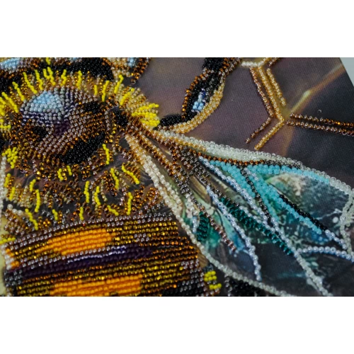 Набор для вышивки бисером на натуральном холсте "Медовый мотив", AB-950 3