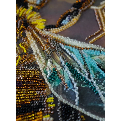 Набор для вышивки бисером на натуральном холсте "Медовый мотив", AB-950 4