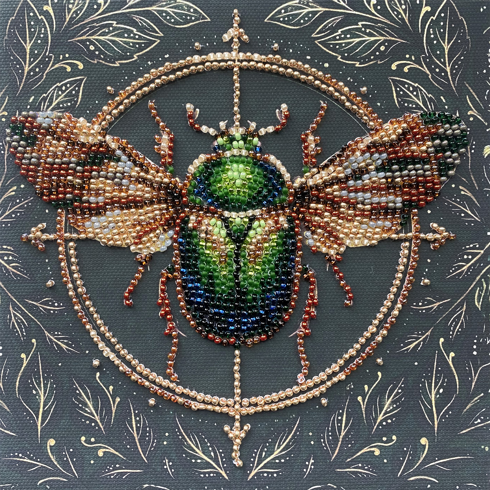 Набор-мини для вышивания бисером на натуральном художественном холсте "Алхимия природы", AM-266