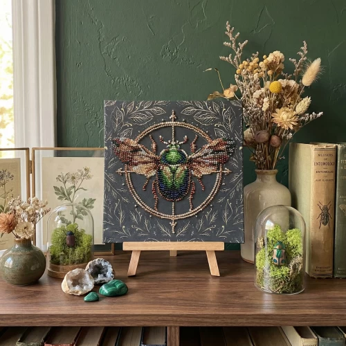 Набор-мини для вышивания бисером на натуральном художественном холсте "Алхимия природы", AM-266 1