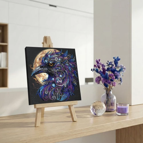 Набор-мини для вышивания бисером на натуральном художественном холсте "Янтарный взгляд", AM-270 2