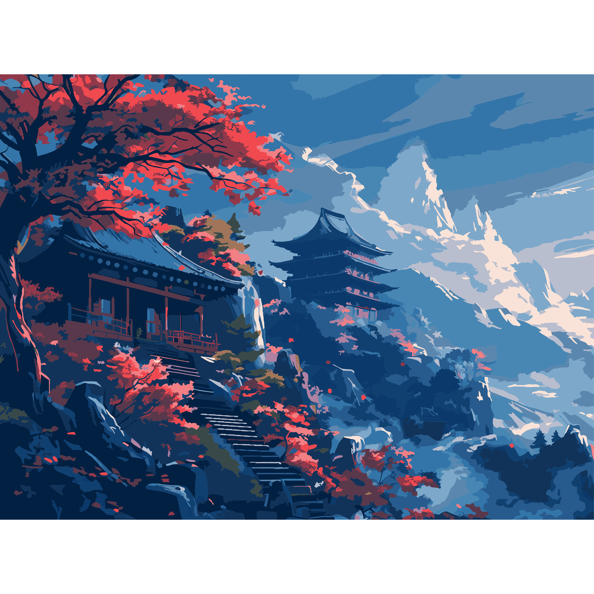 Картина за номерами 30*40 см "Гірський спокій", SS-1257 ТМ "Strateg"