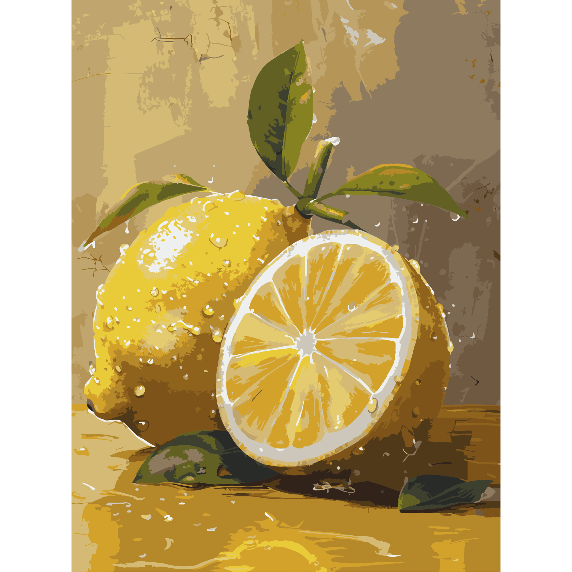 Картина за номерами 30*40 см "Лимонний настрій", SS-1269 ТМ "Strateg"