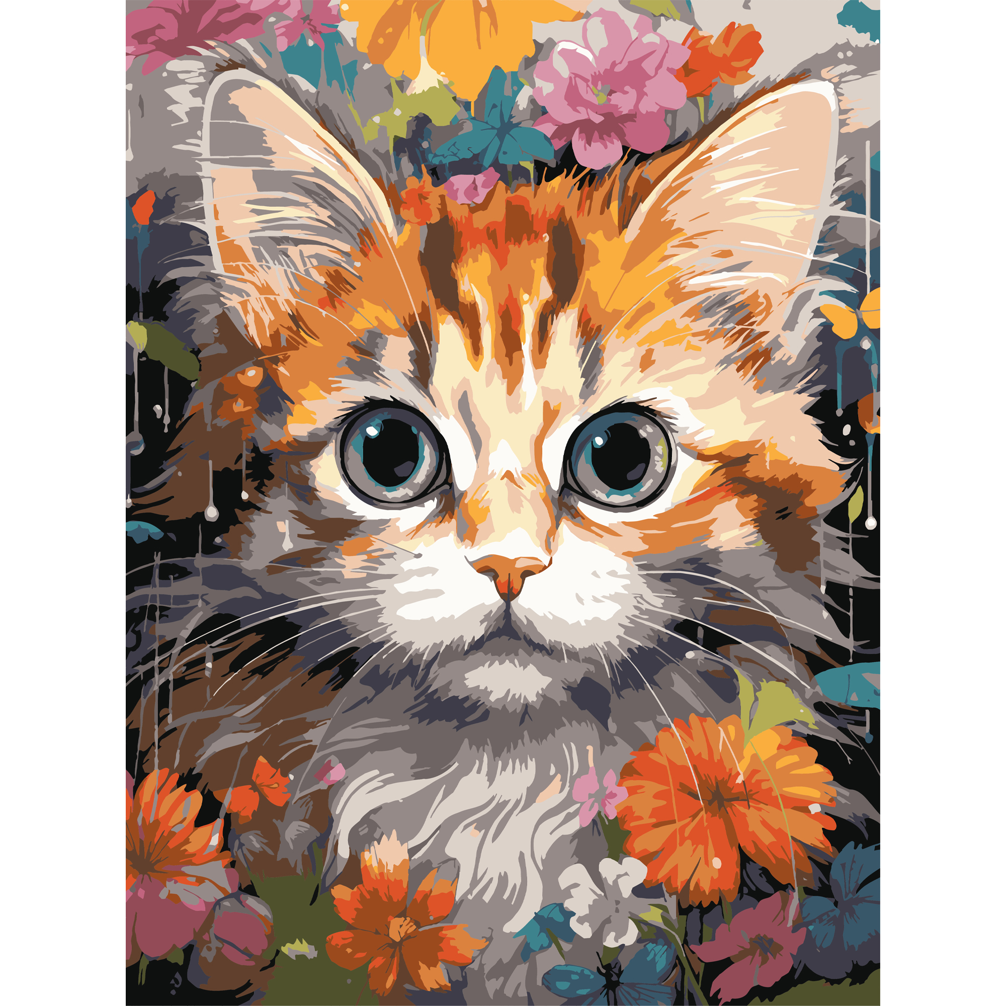 Картина по номерам 30*40 см "Рыжий котенок", SS-1290 ТМ "Strateg"