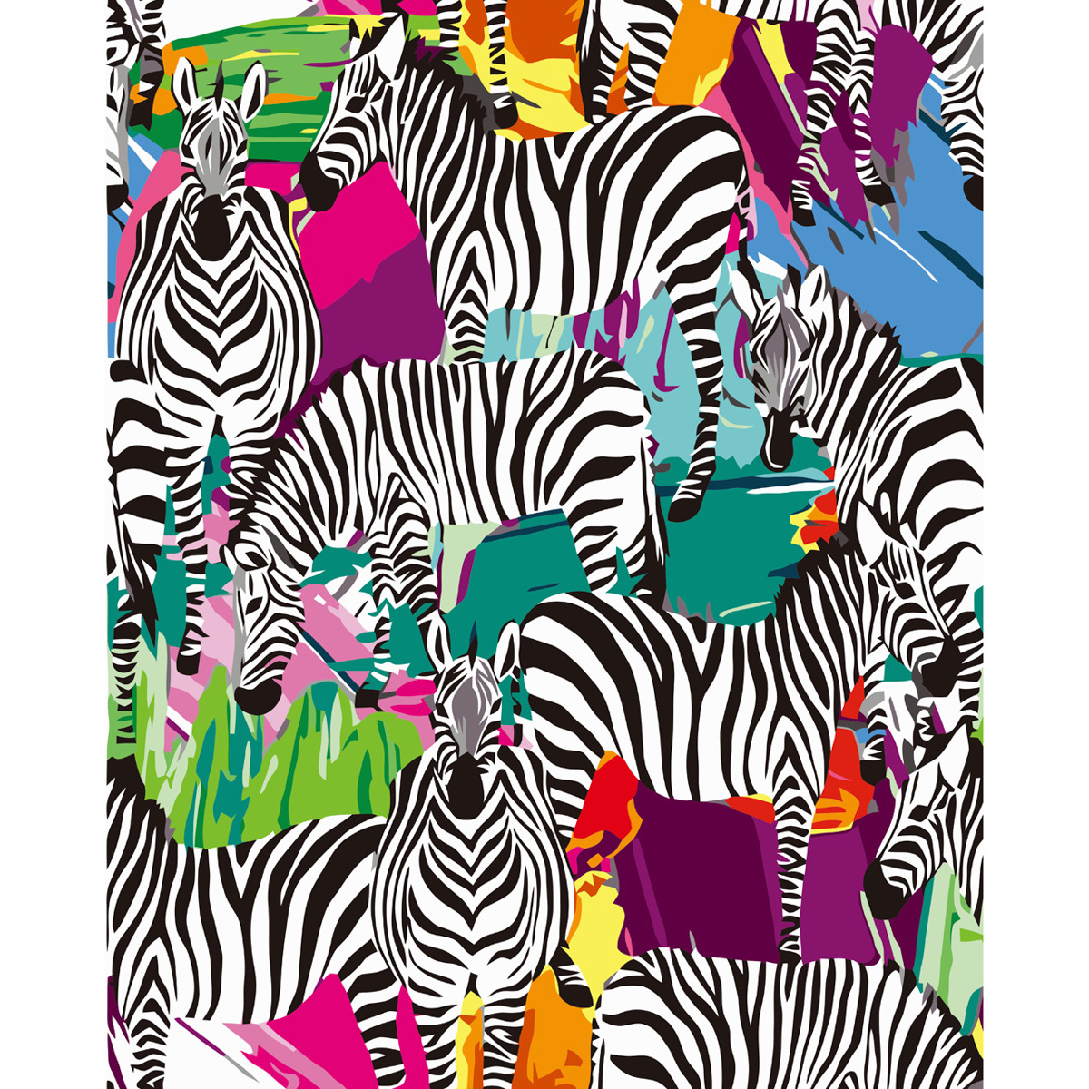 Набір для розпису по номерах 40*50 см "Арт-зебри", VA-3653 ТМ "Strateg"