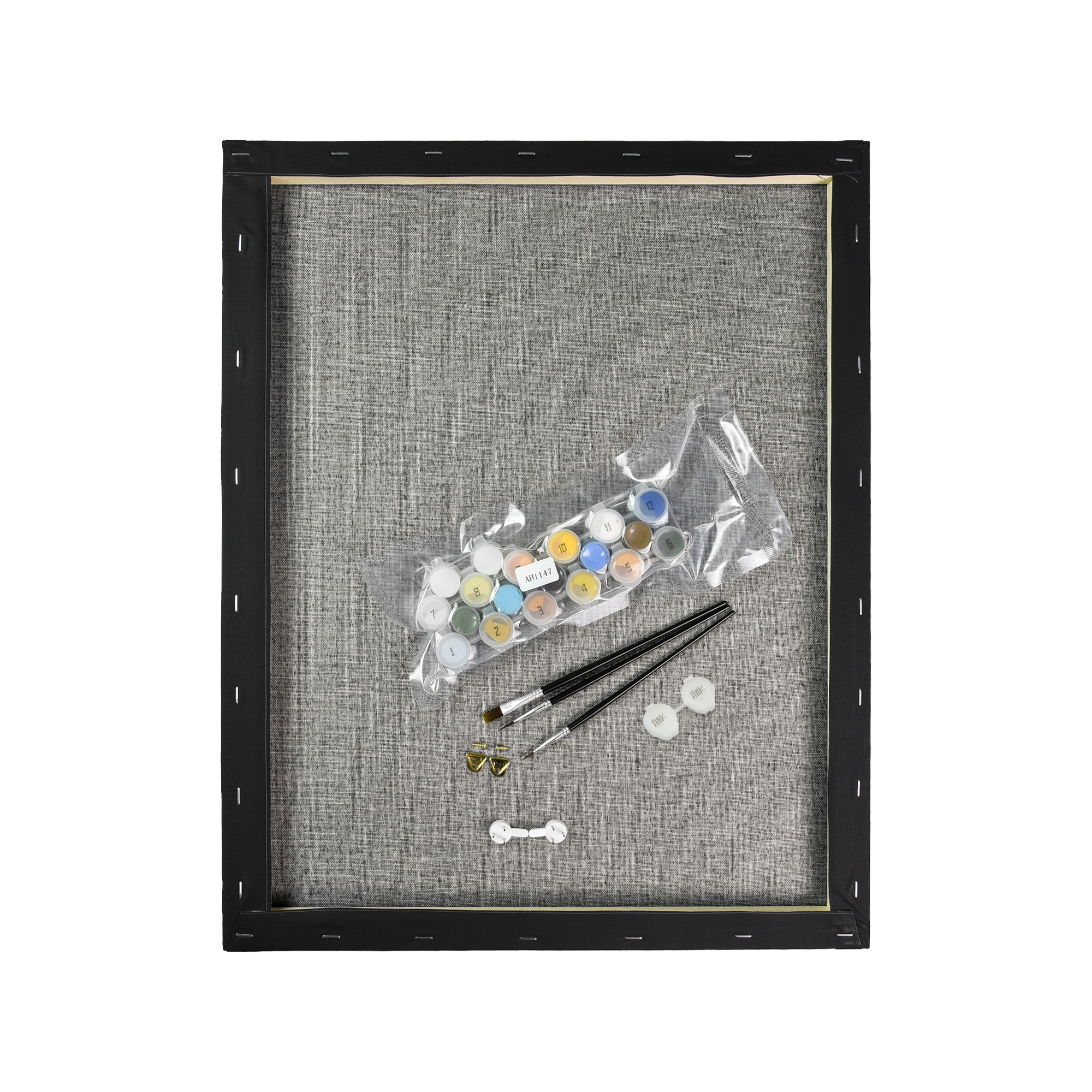 Набор для росписи по номерам 40*50 см "Пряля" на черном фоне, AH1151 ТМ "Strateg" 1