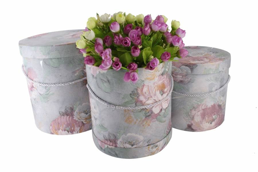 Подарункова коробка сер, W9697