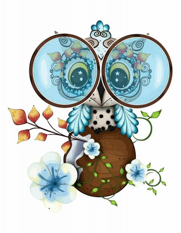 Outlet Набор, картина по номерам "Cute Owl" 35*45 см, Rosa Start/846485