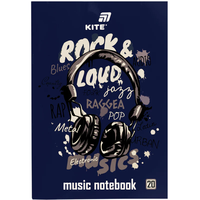 Тетрадь для нот А4, 20 л, Rock&Loud, K26-404