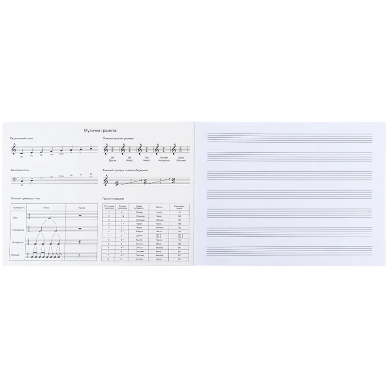 Тетрадь для нот А5, 20 л, Music, K26-405 1