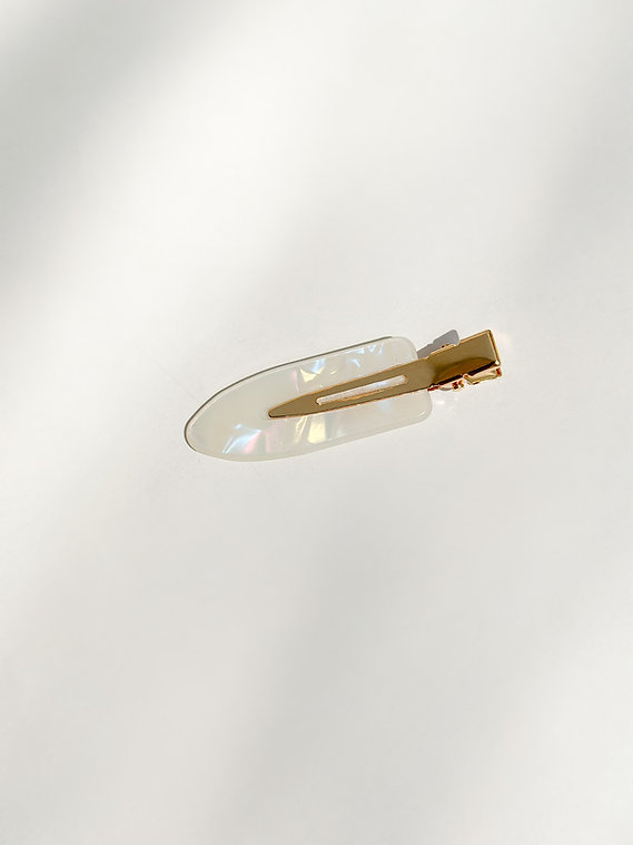 Заколка на зажимі  для волосся з перламутром, GT1-4