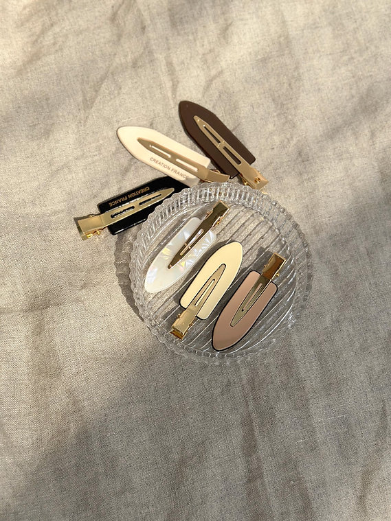 Заколка на зажимі  для волосся з перламутром, GT1-4 1