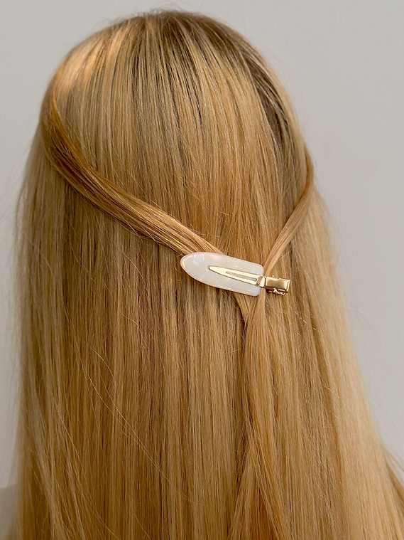 Заколка на зажимі  для волосся з перламутром, GT1-4 2
