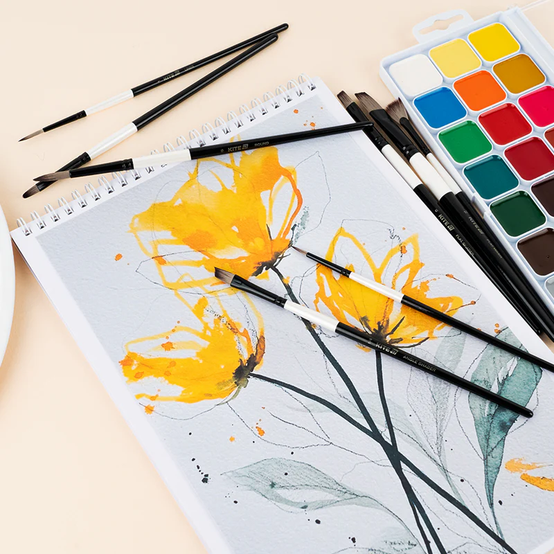 Набор из 8-ми кистей синтетика, K-331 Kite Creative 4