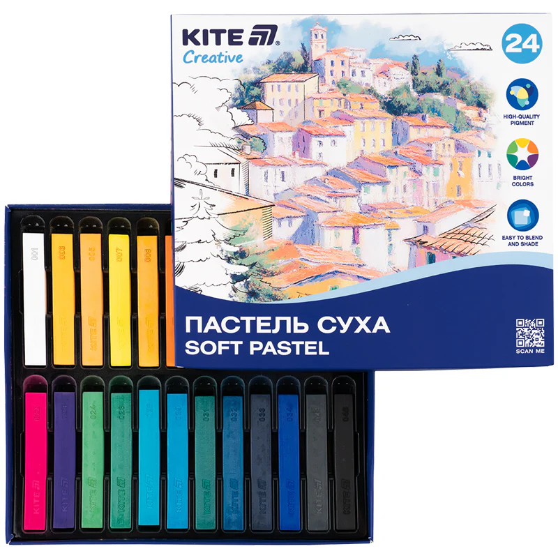 Пастель сухая, 24 цветов Creative, К-201-24 1