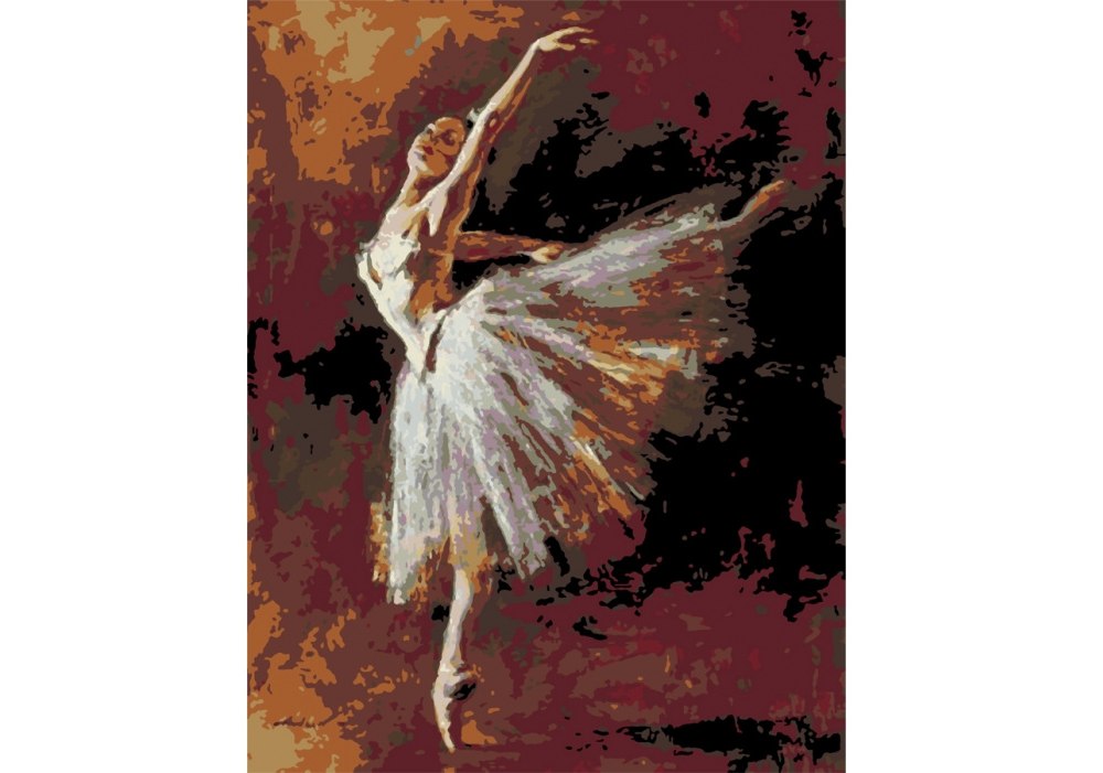 Outlet Набор-стандарт, техника акриловая живопись по номерам "Танцовщица изгибается", Rosa Start/850951