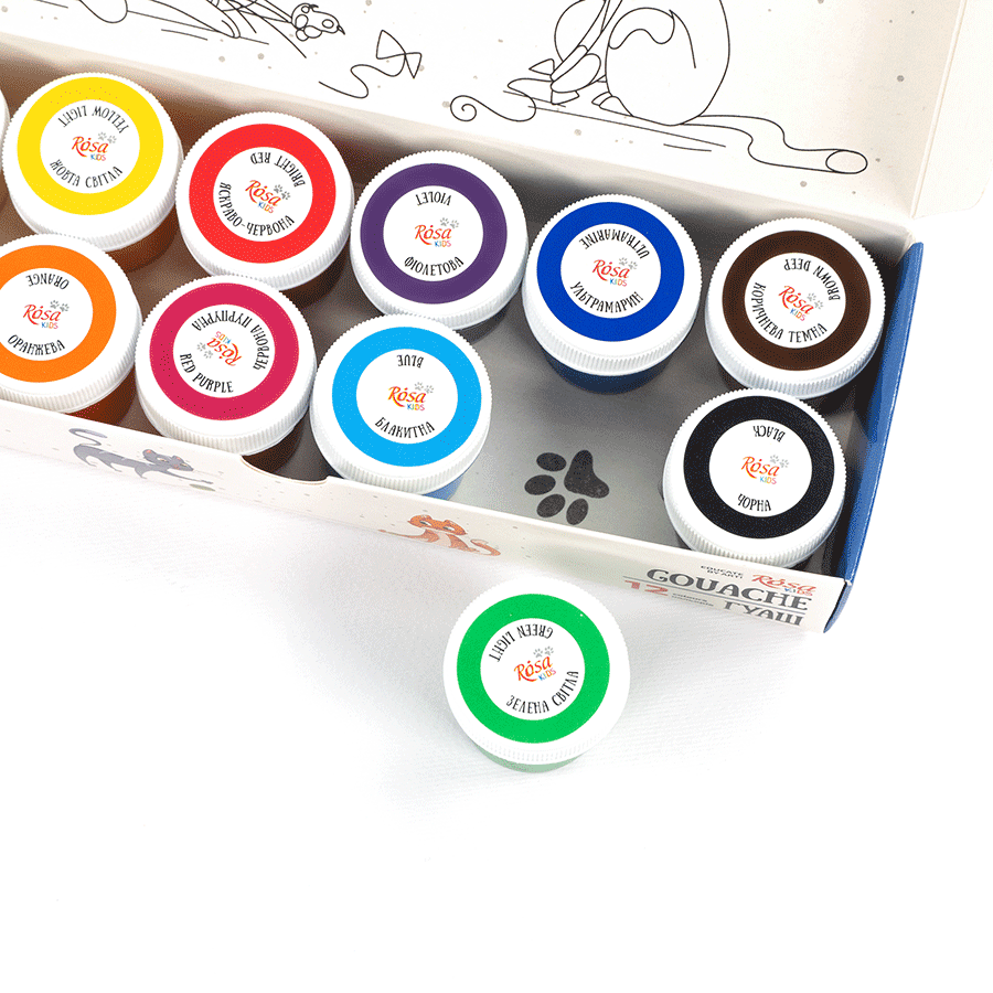 Outlet40 Набір гуашевих фарб "Cats" 12*10 мл, ROSA Kids KVI/1017437 4