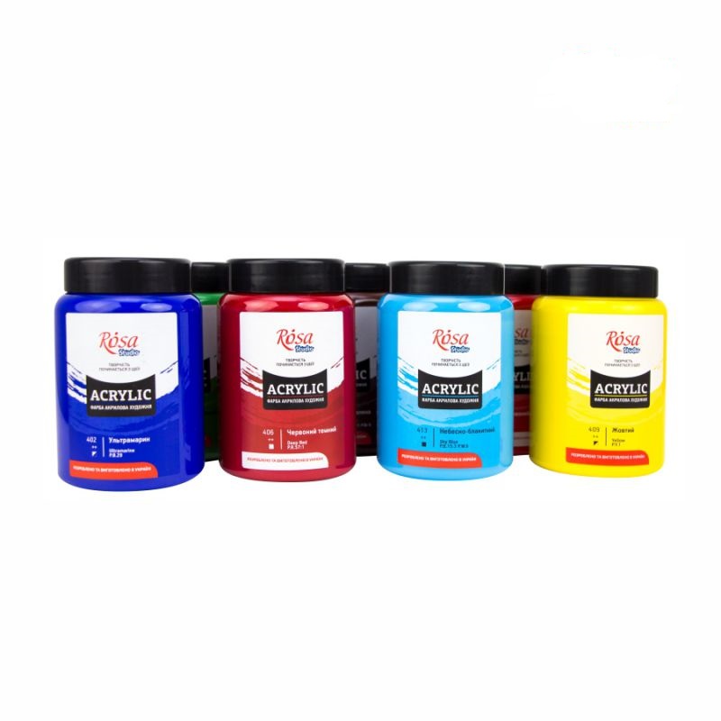 Outlet40 Краска акриловая, Красная, 400 мл, Rosa Studio 1