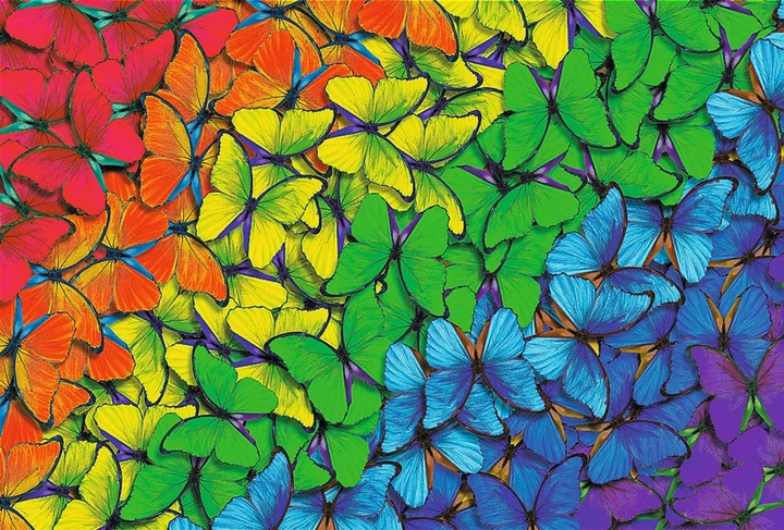 Пазл "501" - Радужные бабочки / Деревянные пазлы, Trefl, 20159 1