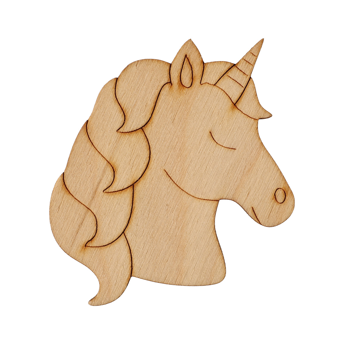 Заготовка из фанеры Раскраска "Голова единорога 2" 7*6,2 см, 100017 ArtBober